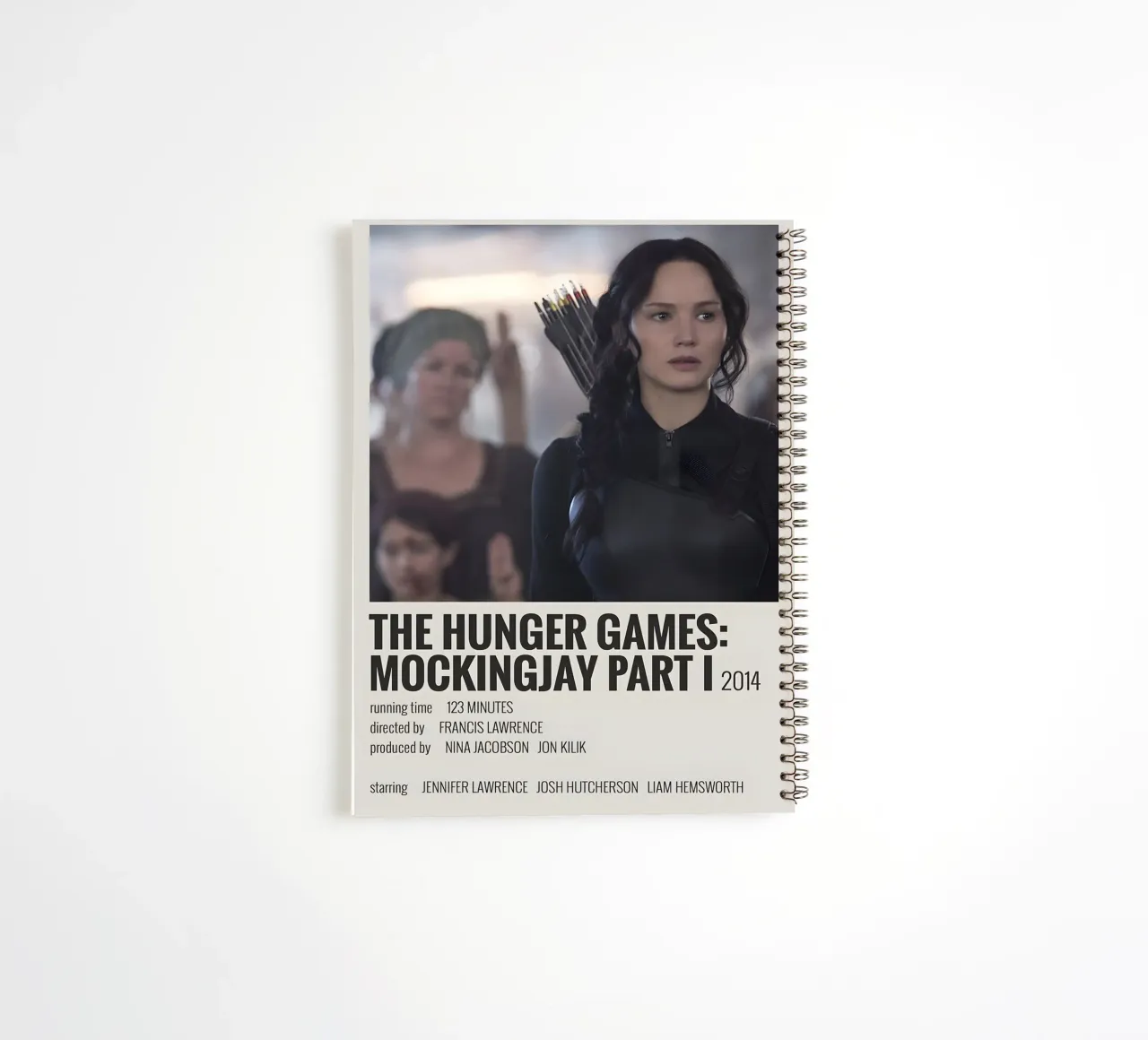 THE HUNGER GAMES MOCKINGJAY PART I 2014 spiral notebook by MVFminimalist