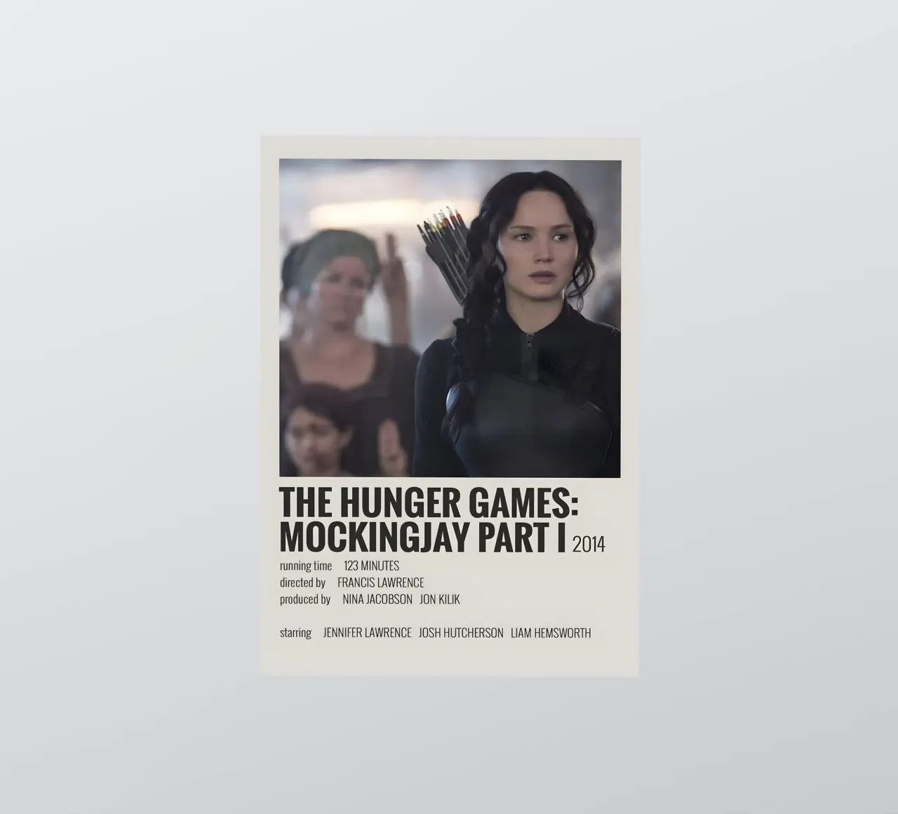 THE HUNGER GAMES MOCKINGJAY PART I 2014 pegatina de MVFminimalist