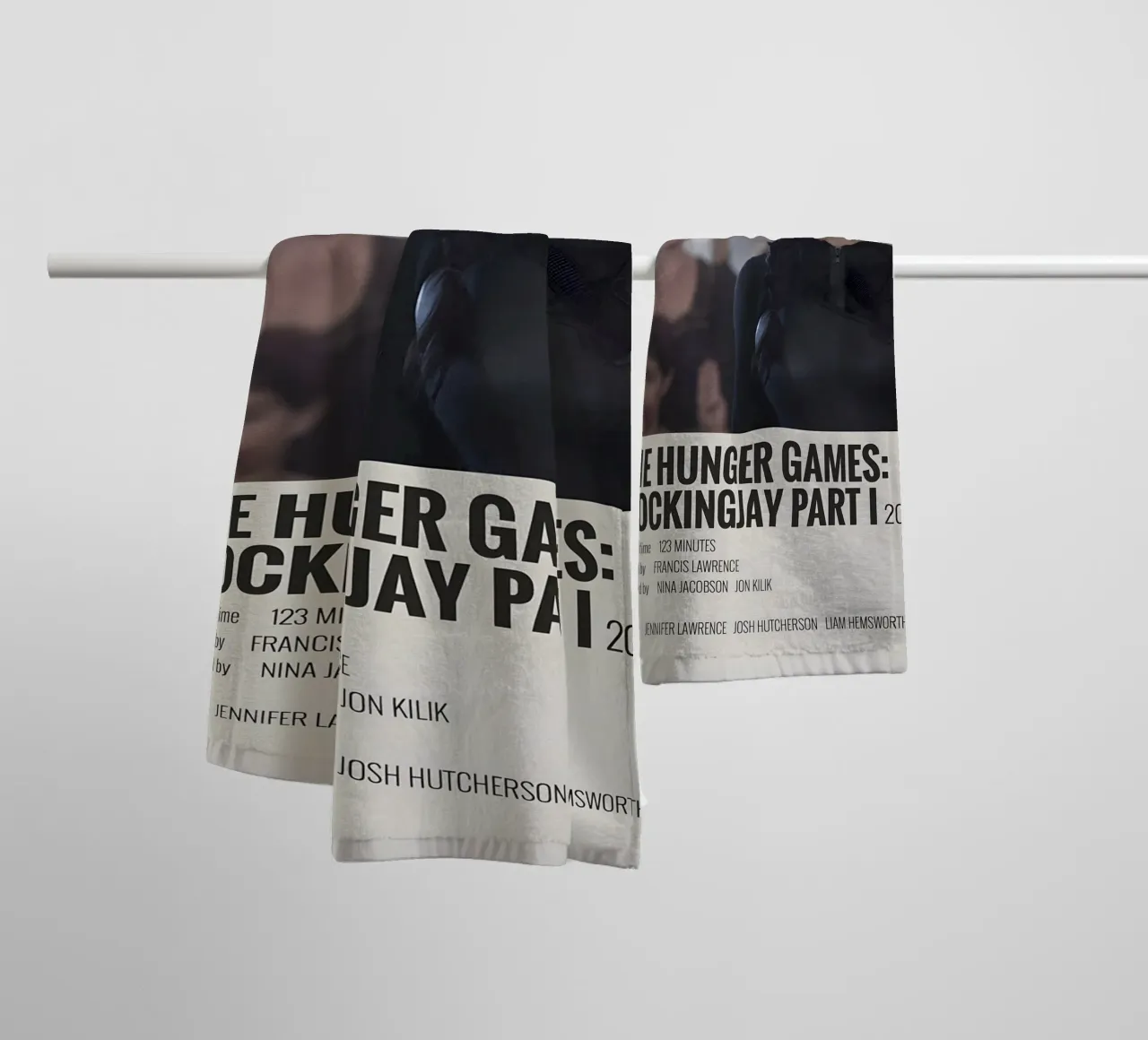 THE HUNGER GAMES MOCKINGJAY PART I 2014 towel by MVFminimalist