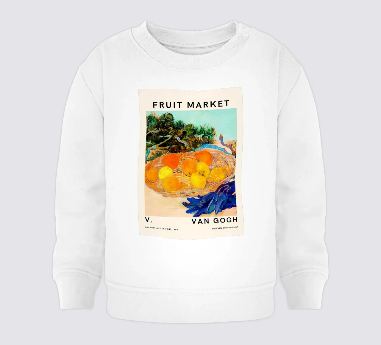 Poster artistico del mercato della frutta di Van Gogh "Arance e Limoni felpa neonato da ClubArt