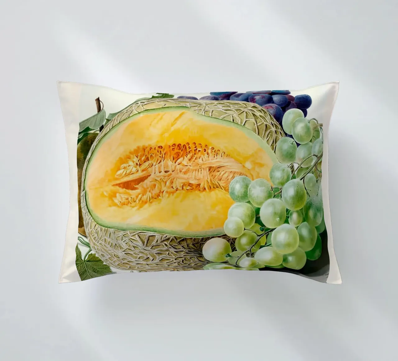 Mercato della frutta di Marbella - Poster botanico Melone e uva cuscino da ClubArt