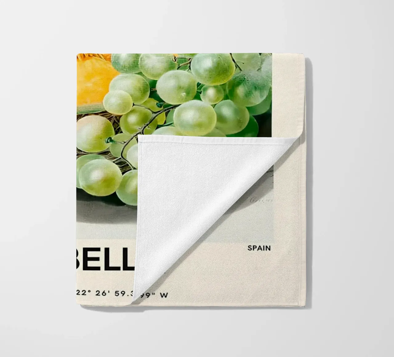 Mercato della frutta di Marbella - Poster botanico Melone e uva telo mare da ClubArt