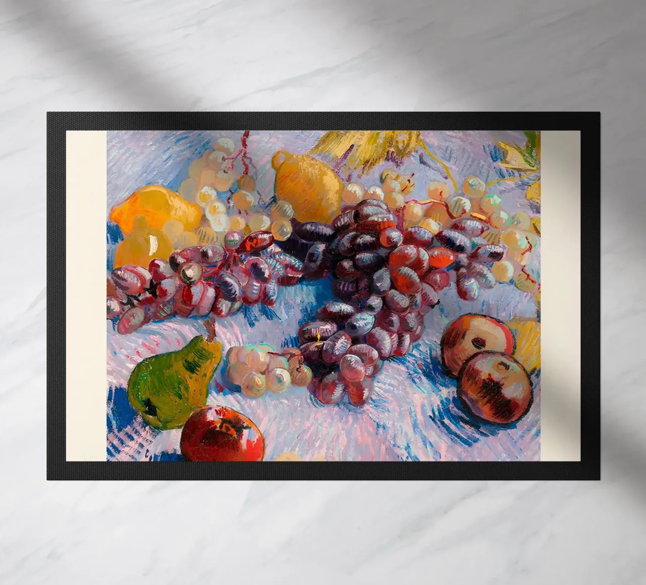 Van Gogh "Uva, limoni, pere, mele" Mercato della frutta zerbino da ClubArt