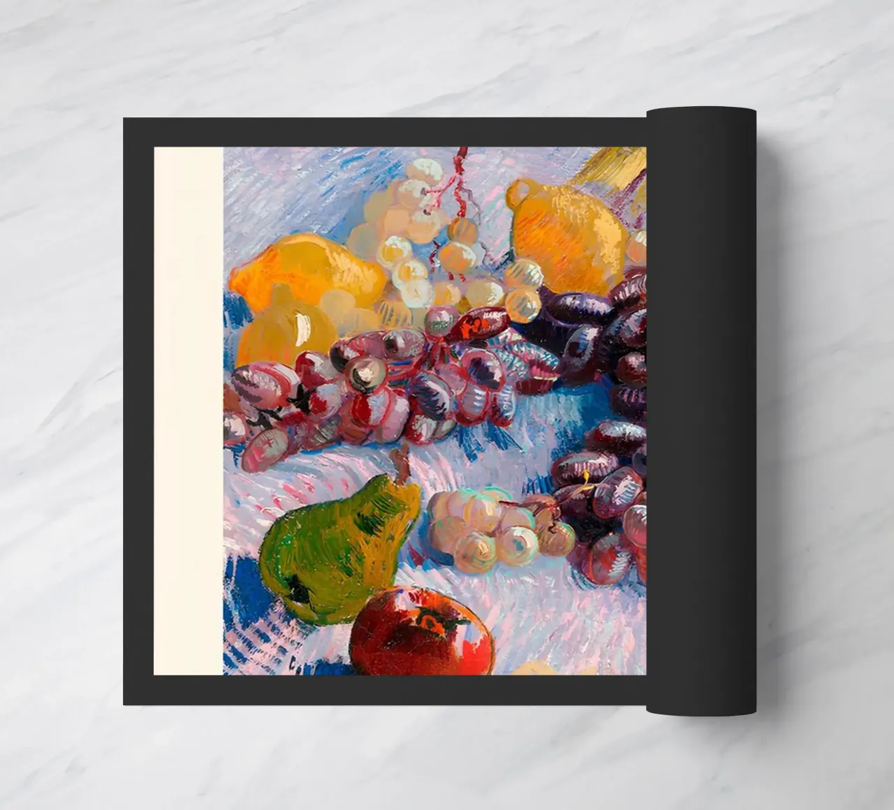Van Gogh "Uva, limoni, pere, mele" Mercato della frutta zerbino da ClubArt