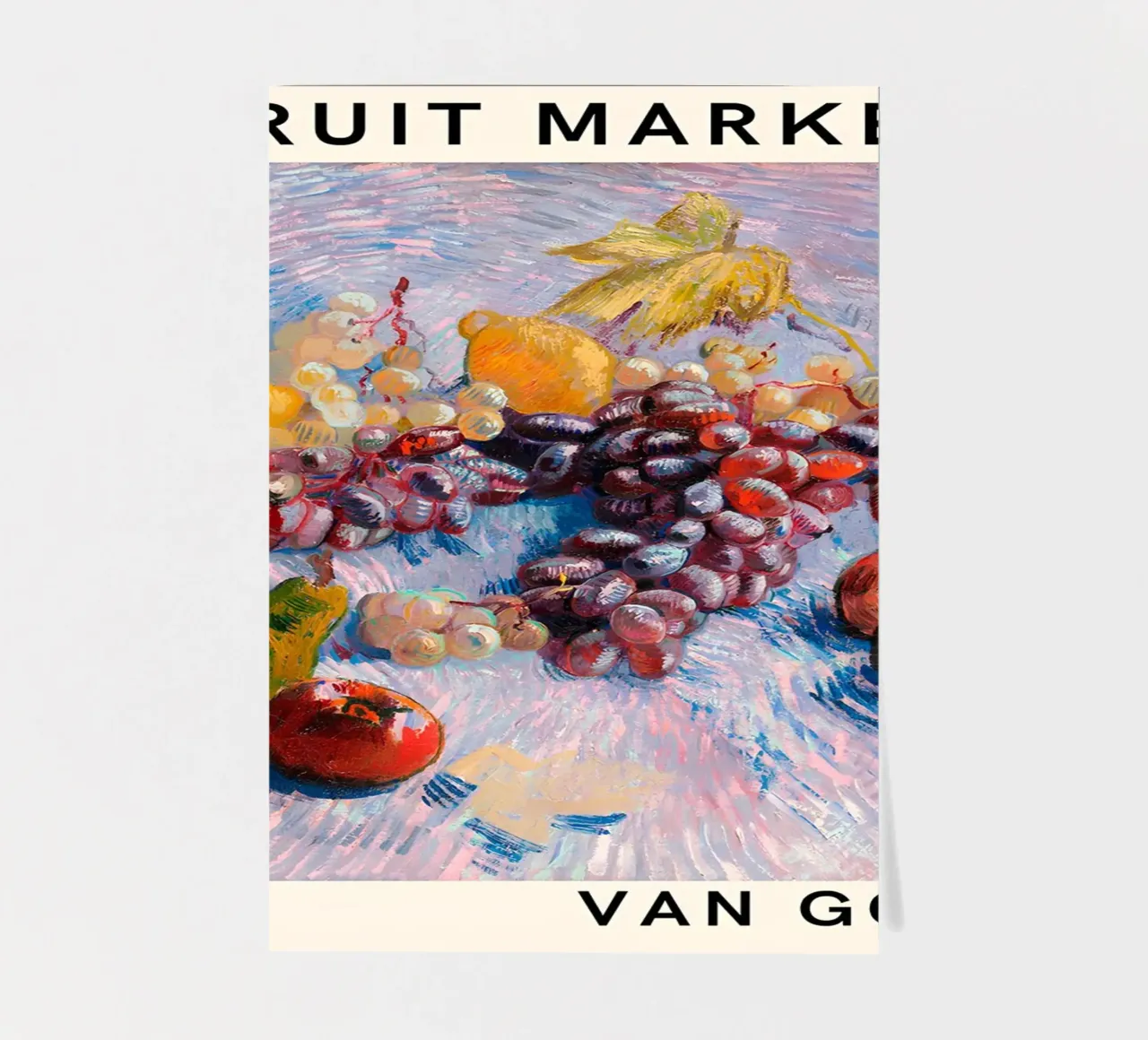 Van Gogh "Uva, limoni, pere, mele" Mercato della frutta foglio adesivo da ClubArt