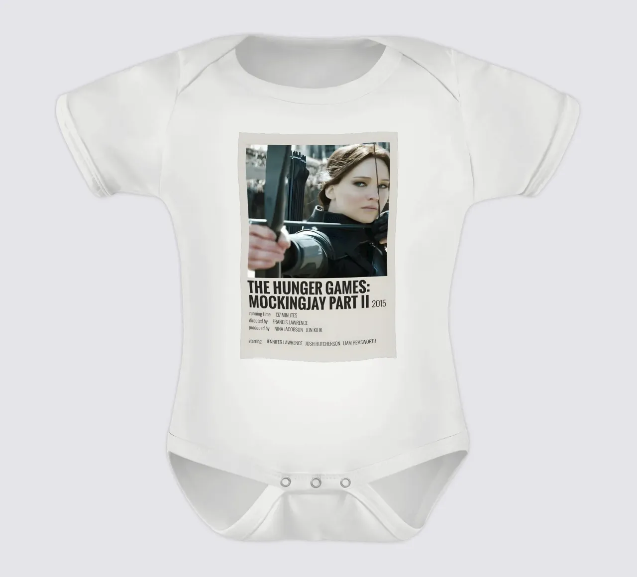 THE HUNGER GAMES MOCKINGJAY PART II 2015 body neonato maniche corte da MVFminimalist