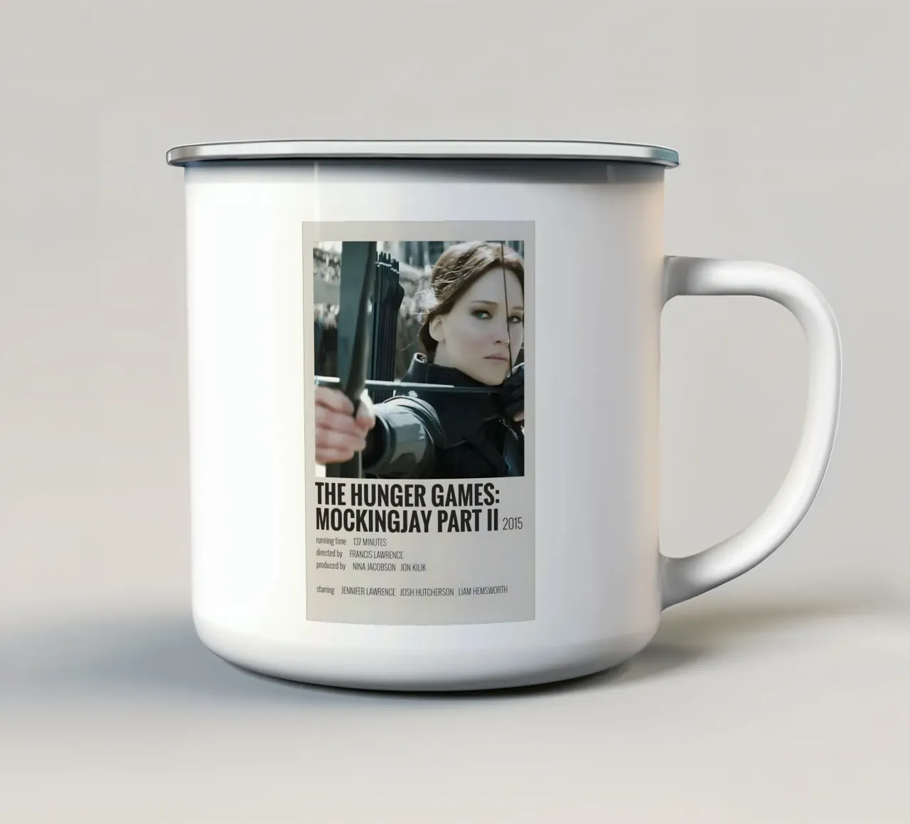 THE HUNGER GAMES MOCKINGJAY PART II 2015 tazza in smalto da MVFminimalist