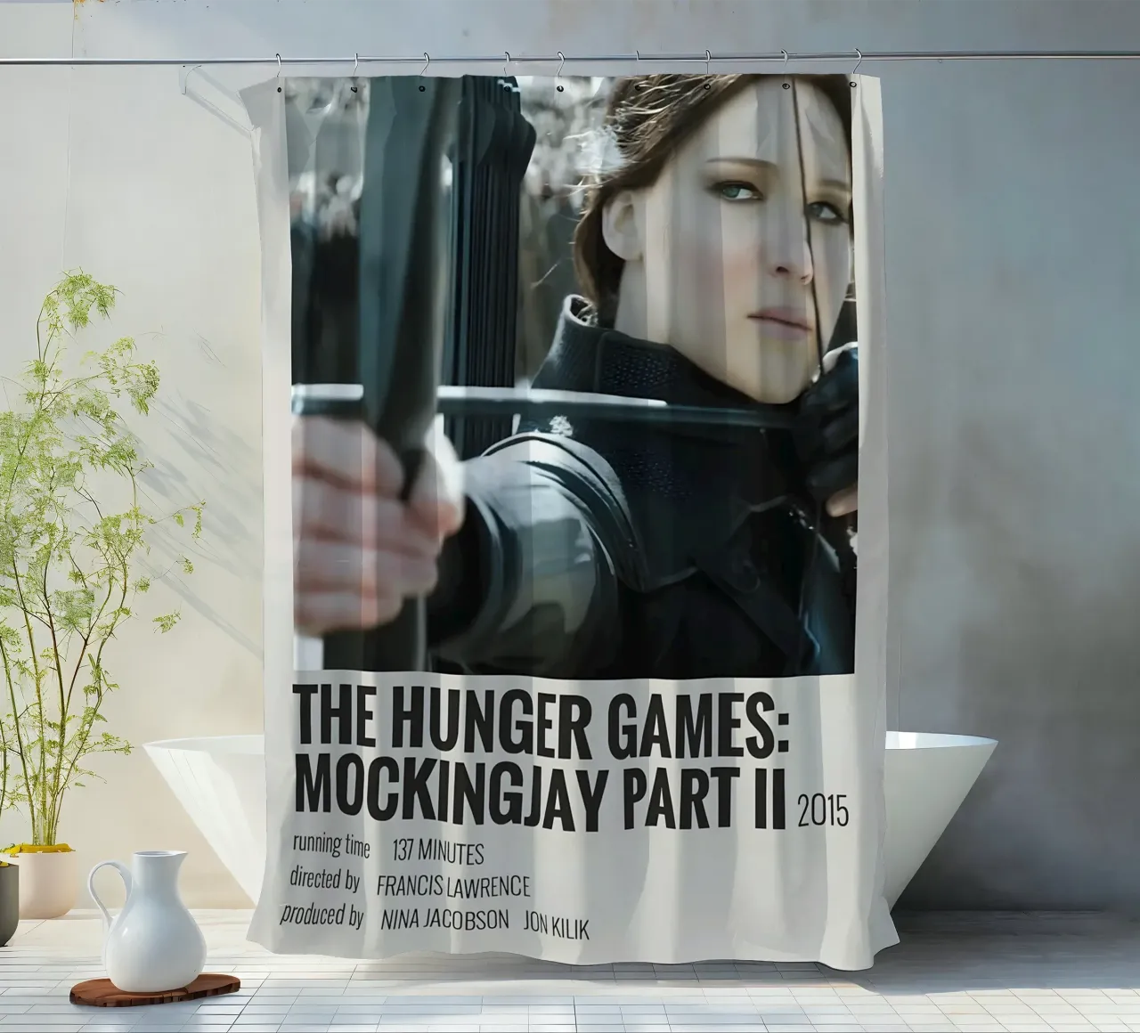 THE HUNGER GAMES MOCKINGJAY PART II 2015 tenda da doccia da MVFminimalist