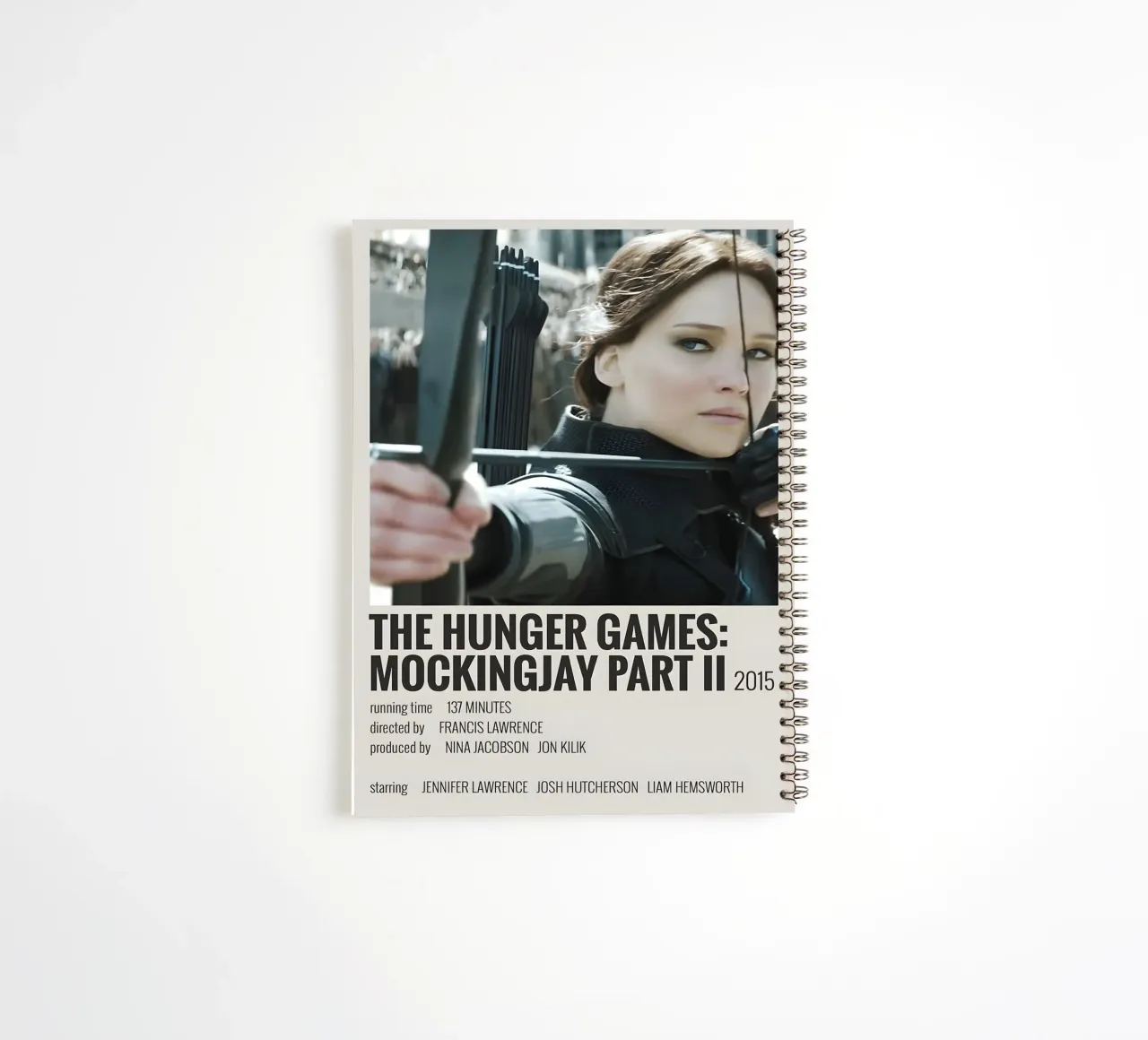 THE HUNGER GAMES MOCKINGJAY PART II 2015 spiral notebook by MVFminimalist