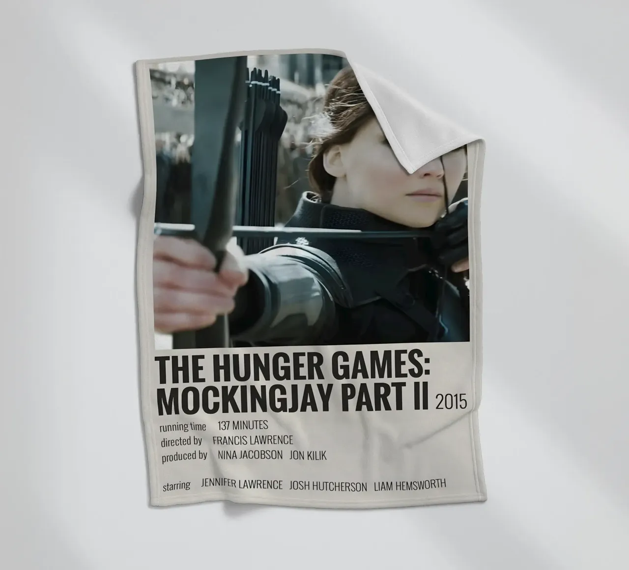 THE HUNGER GAMES MOCKINGJAY PART II 2015 coperta in pile da MVFminimalist