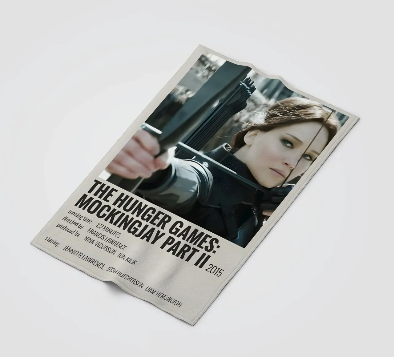 THE HUNGER GAMES MOCKINGJAY PART II 2015 coperta in pile da MVFminimalist