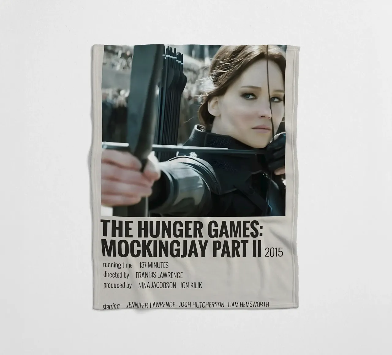 THE HUNGER GAMES MOCKINGJAY PART II 2015 coperta in pile da MVFminimalist