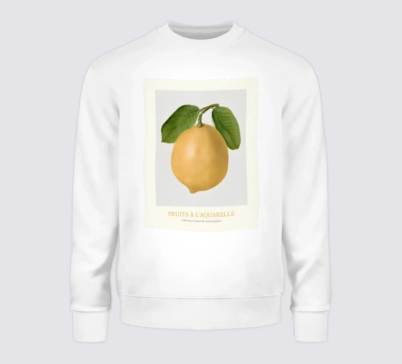 Aquarelle Früchte - Gelbe Zitrone Botanischer Kunstdruck Sweatshirt von ClubArt