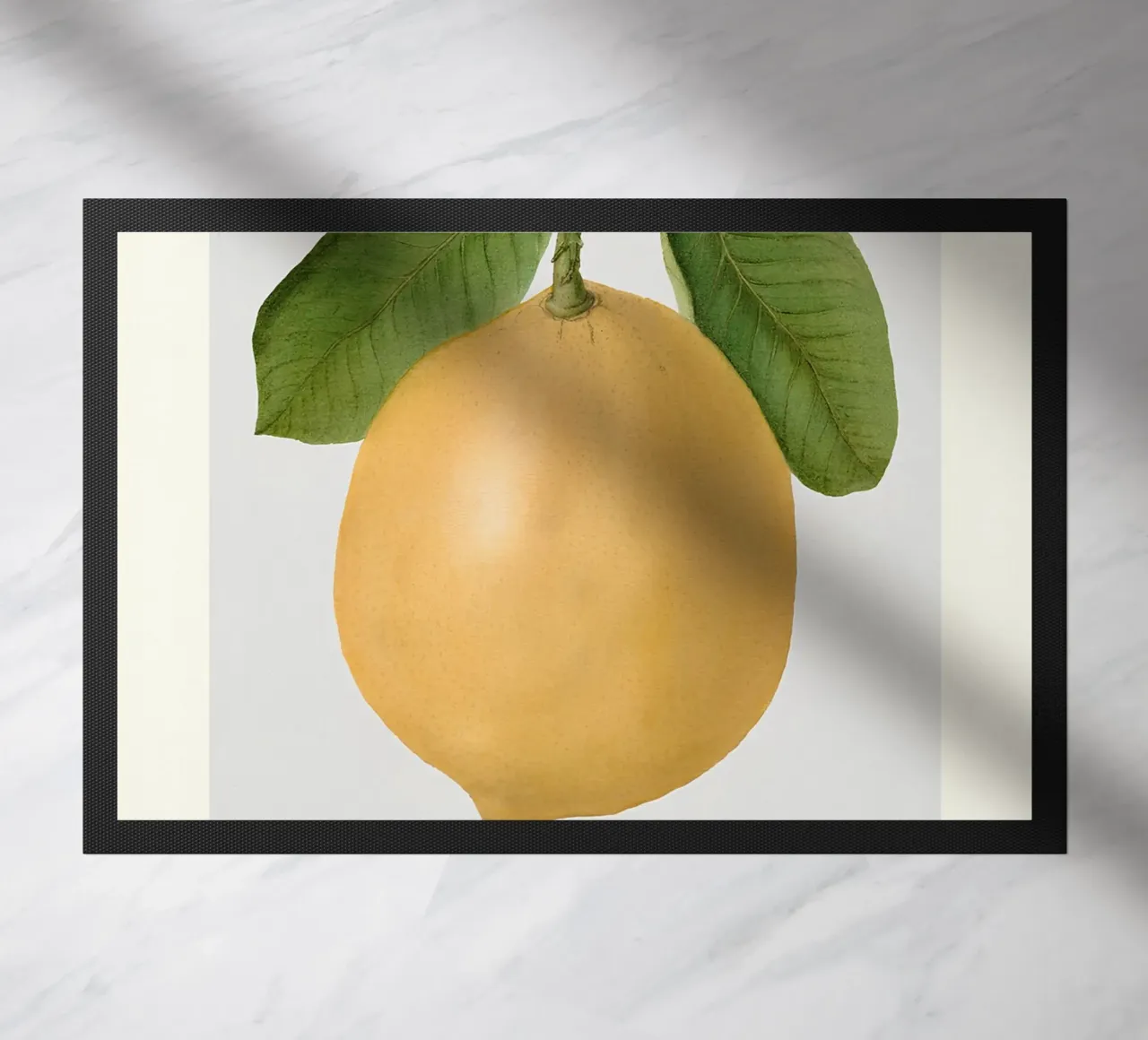 Aquarelle Früchte - Gelbe Zitrone Botanischer Kunstdruck Fußmatte von ClubArt