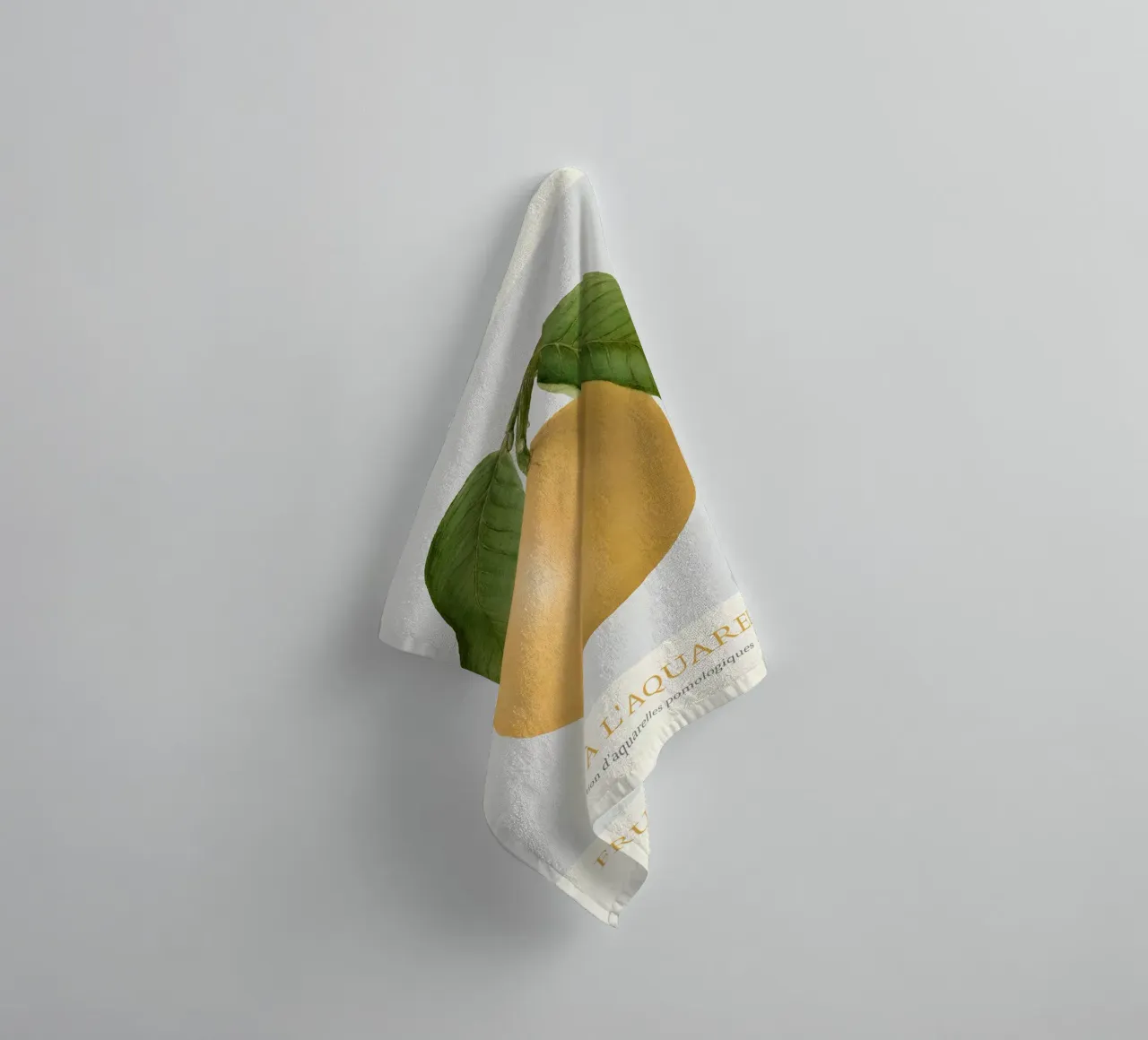 Aquarelle Früchte - Gelbe Zitrone Botanischer Kunstdruck Handtuch von ClubArt