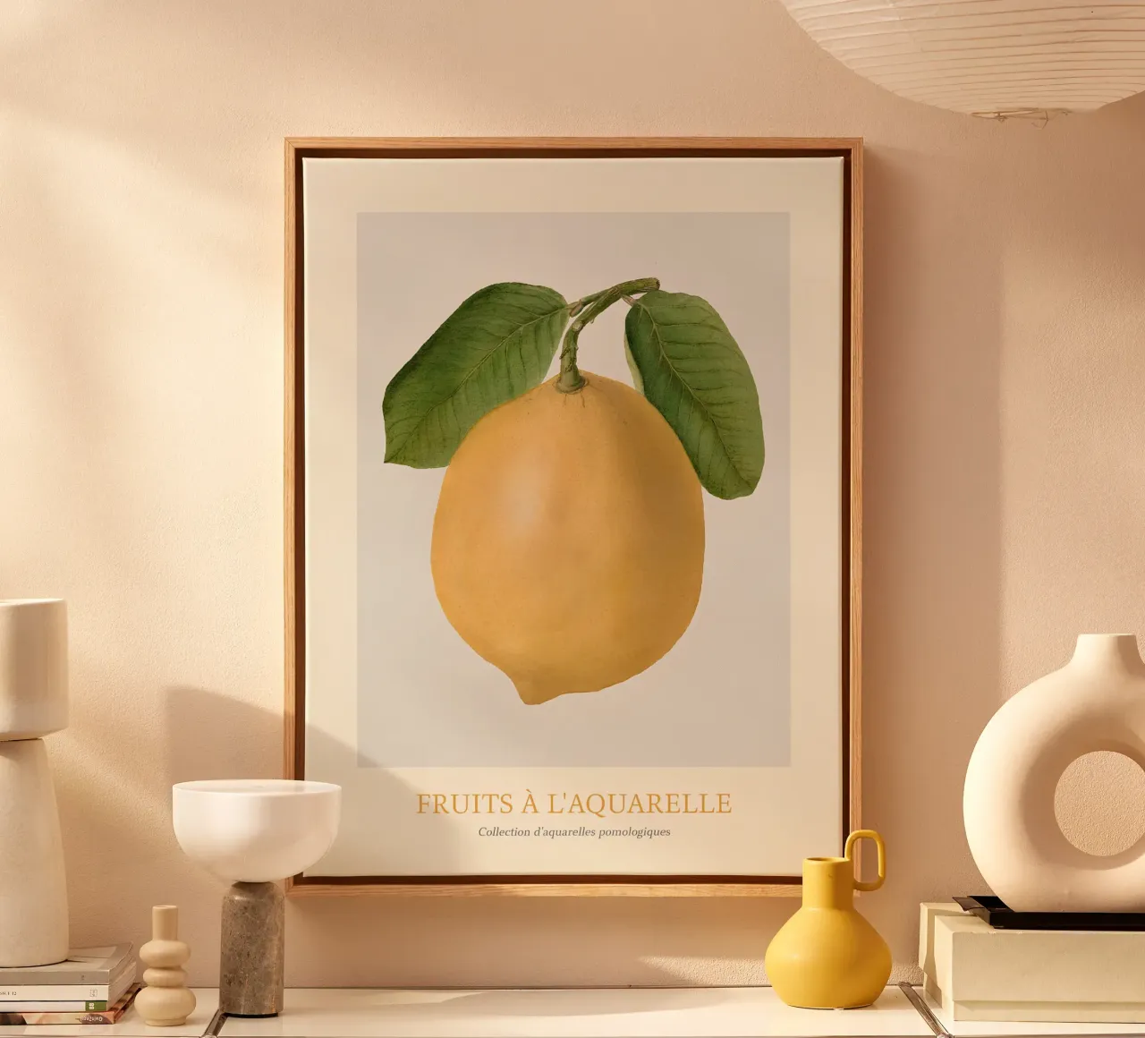 Aquarelle Fruits - Stampa botanica del limone giallo tela da ClubArt