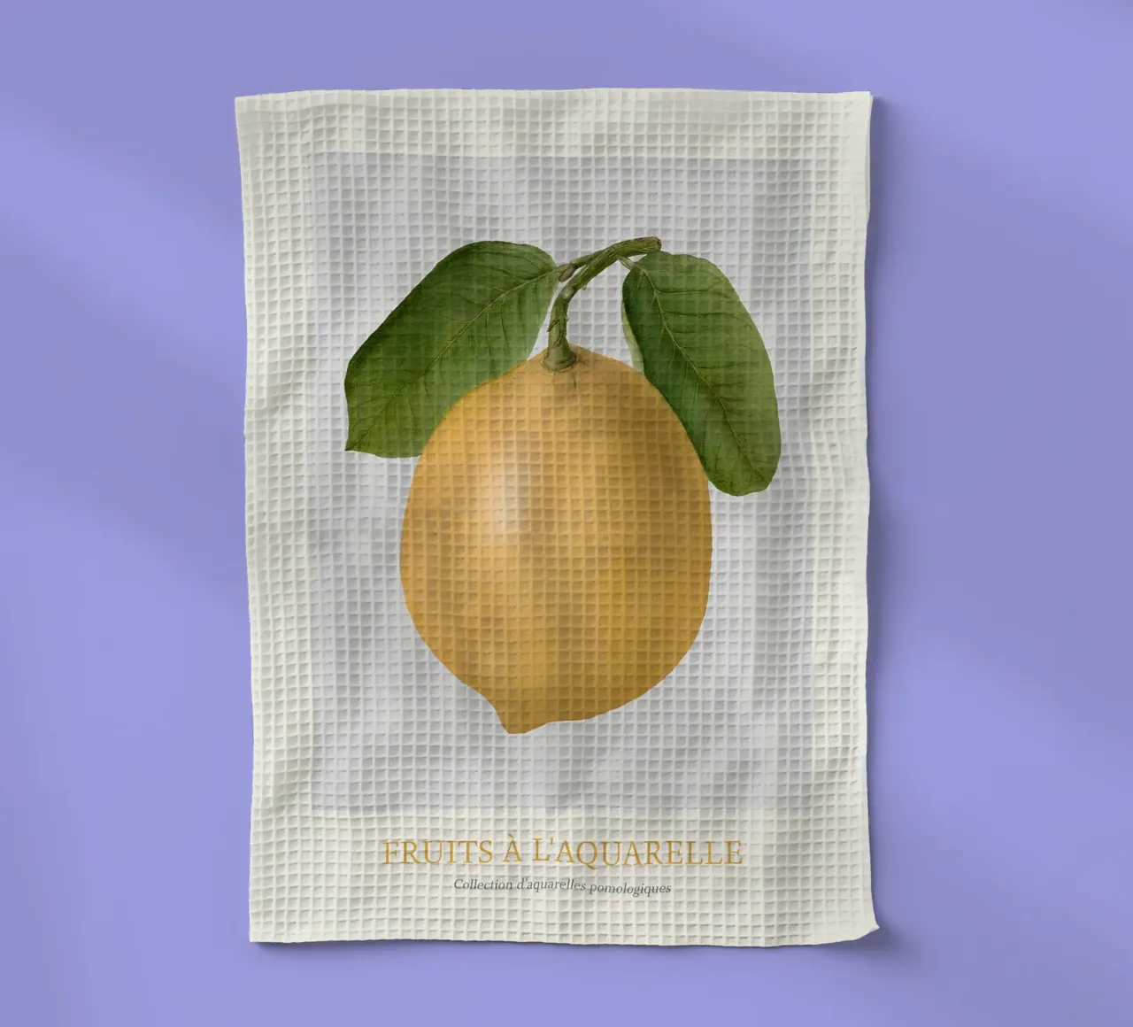 Aquarelle Früchte - Gelbe Zitrone Botanischer Kunstdruck Geschirrtuch von ClubArt
