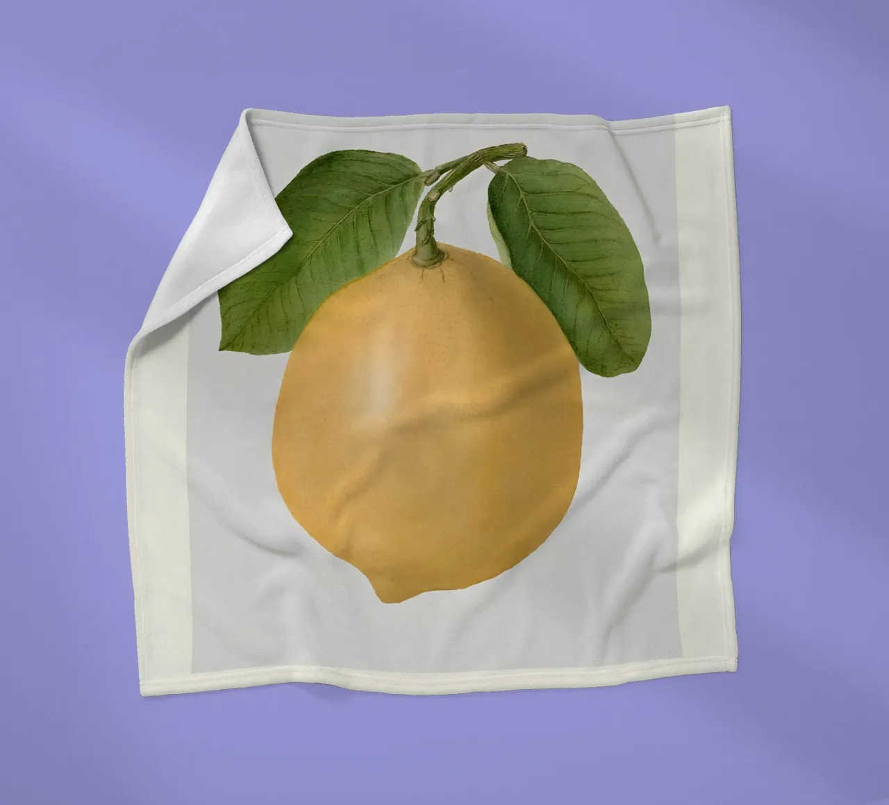 Aquarelle Früchte - Gelbe Zitrone Botanischer Kunstdruck Fleecedecke von ClubArt