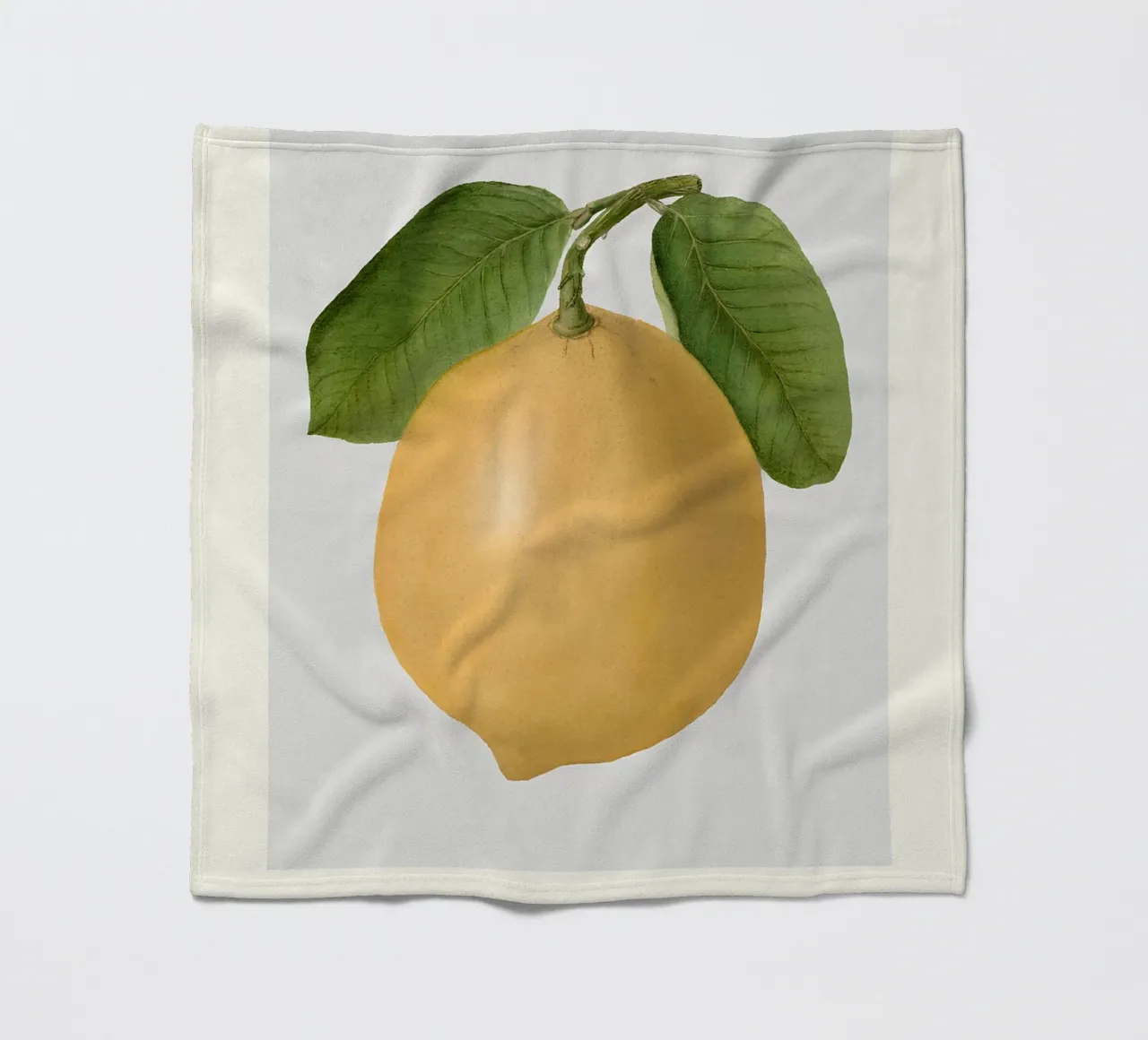Aquarelle Früchte - Gelbe Zitrone Botanischer Kunstdruck Fleecedecke von ClubArt