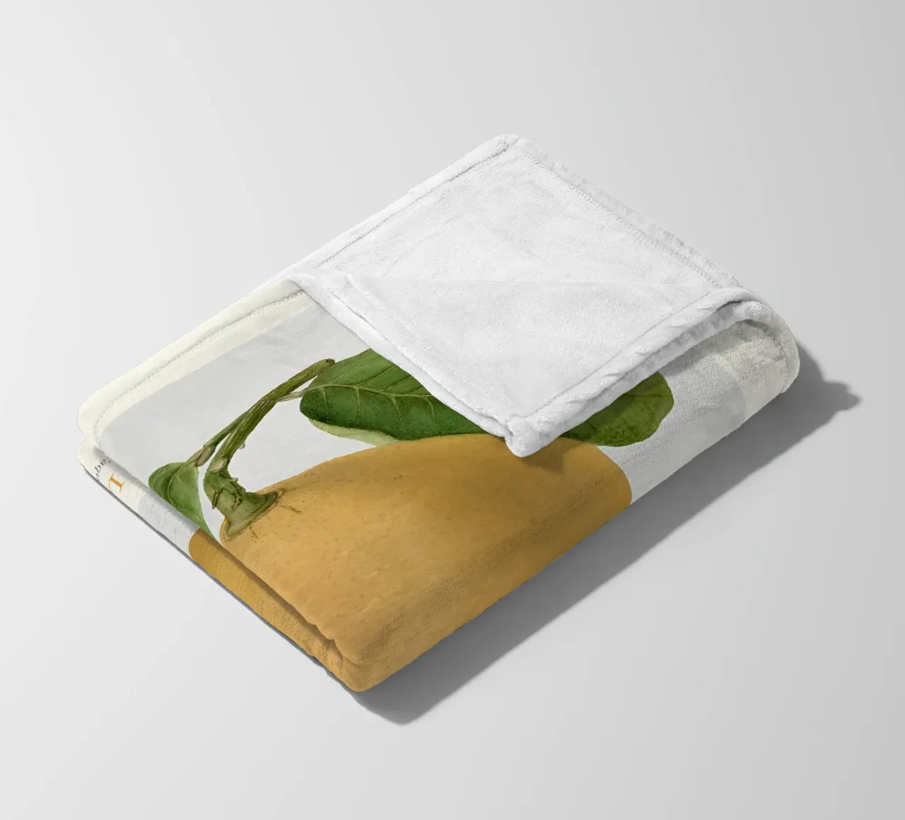 Aquarelle Früchte - Gelbe Zitrone Botanischer Kunstdruck Fleecedecke von ClubArt