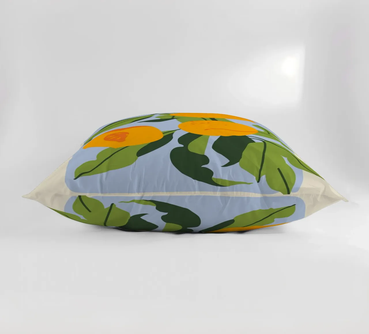 Peach Fruit Branch - Minimalist Botanical Art Print decorative cushion by ClubArt