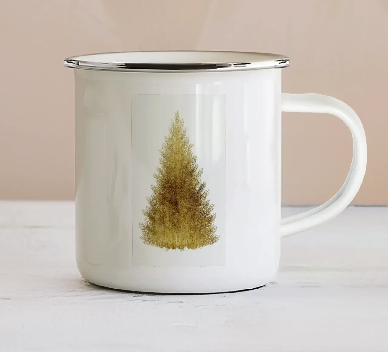 A Merry Christmas tazza in smalto da Kubistika