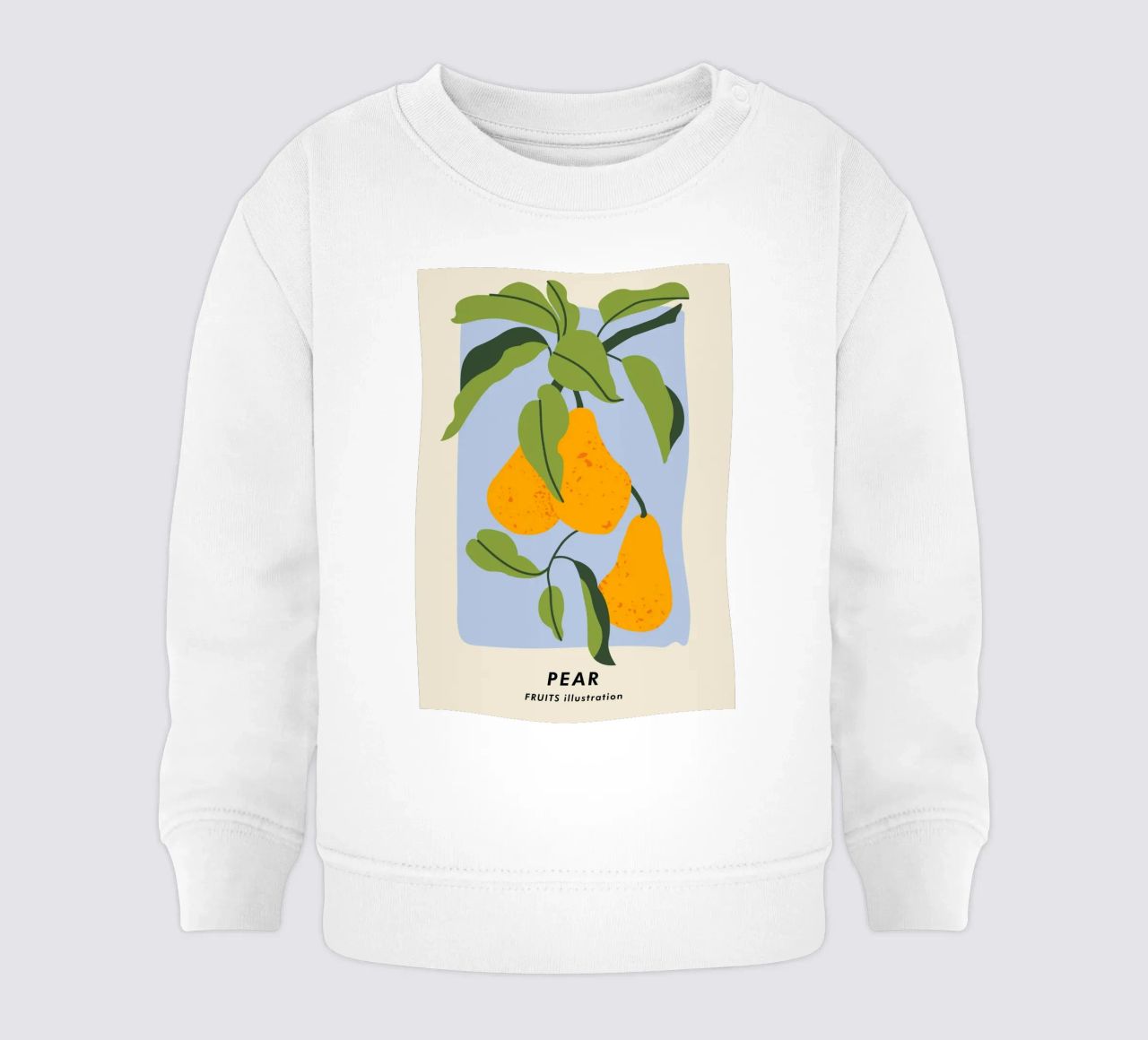 Ramo di frutta di pera - Stampa d'arte botanica minimalista felpa neonato da ClubArt