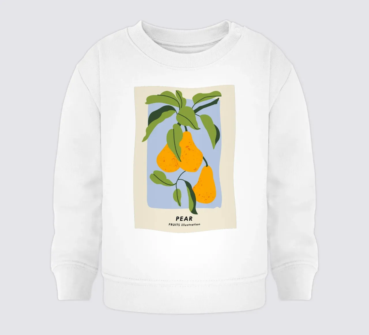 Branche de fruit de poire - Minimalist Botanical Art Print sweat pour bébé de ClubArt