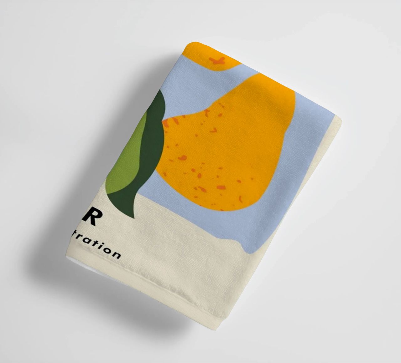 Pear Fruit Branch - Minimalist Botanical Art Print towel by ClubArt