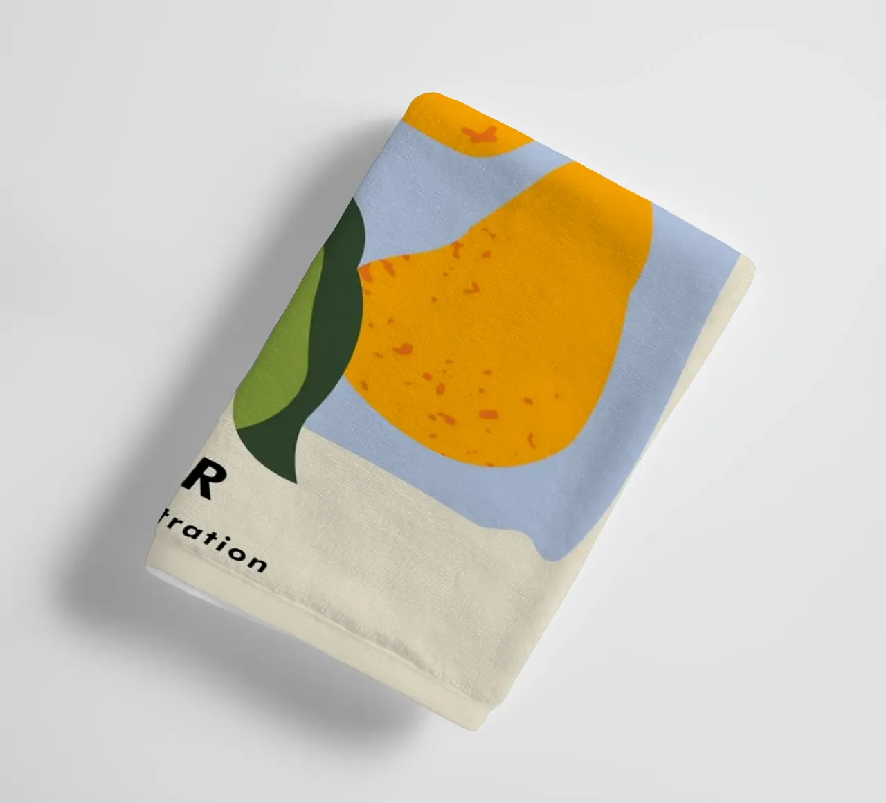 Birne Obstzweig - Minimalistischer botanischer Kunstdruck Handtuch von ClubArt