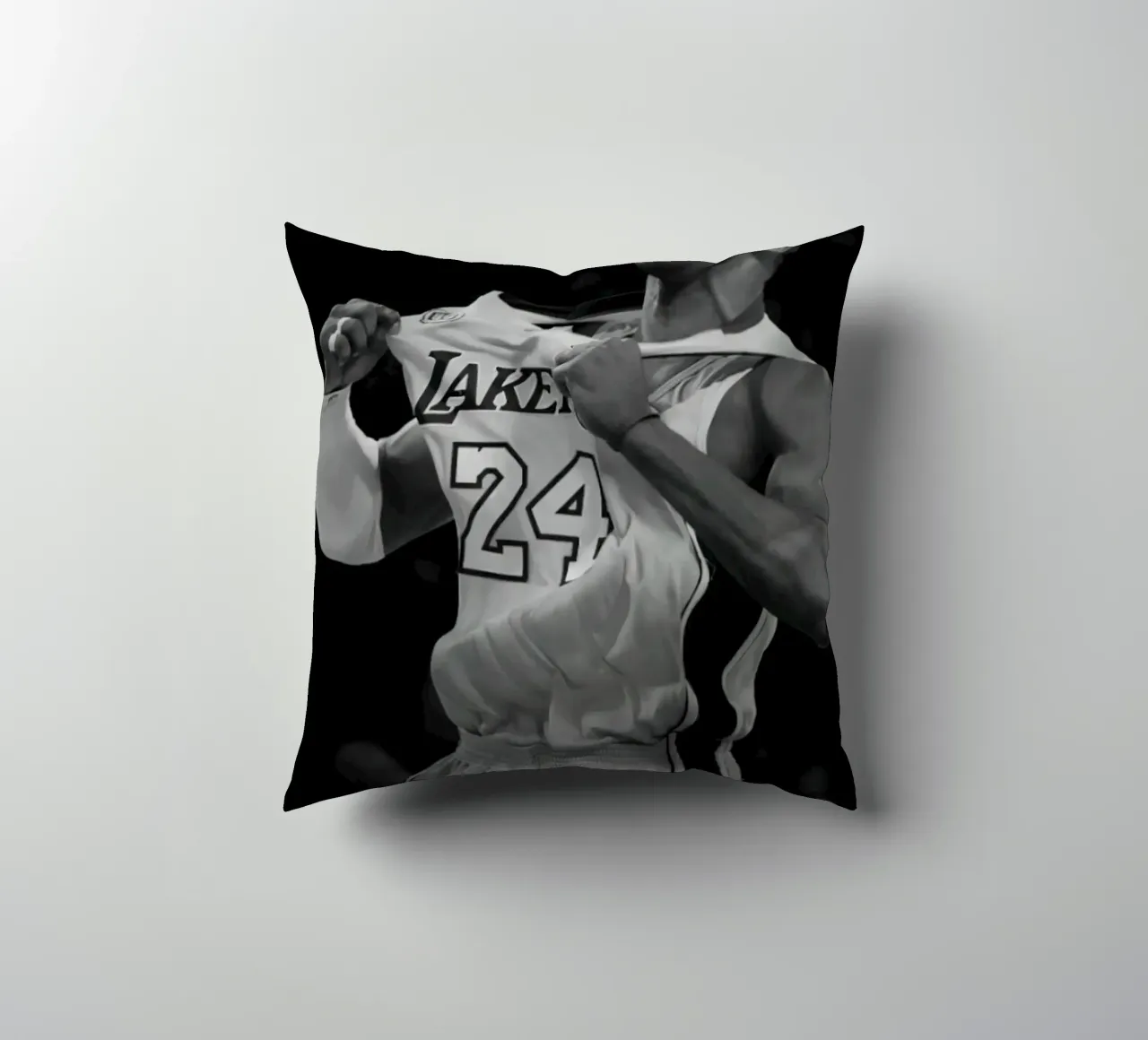 Kobe Bryant 24 in bianco e nero cuscino da maryde shop