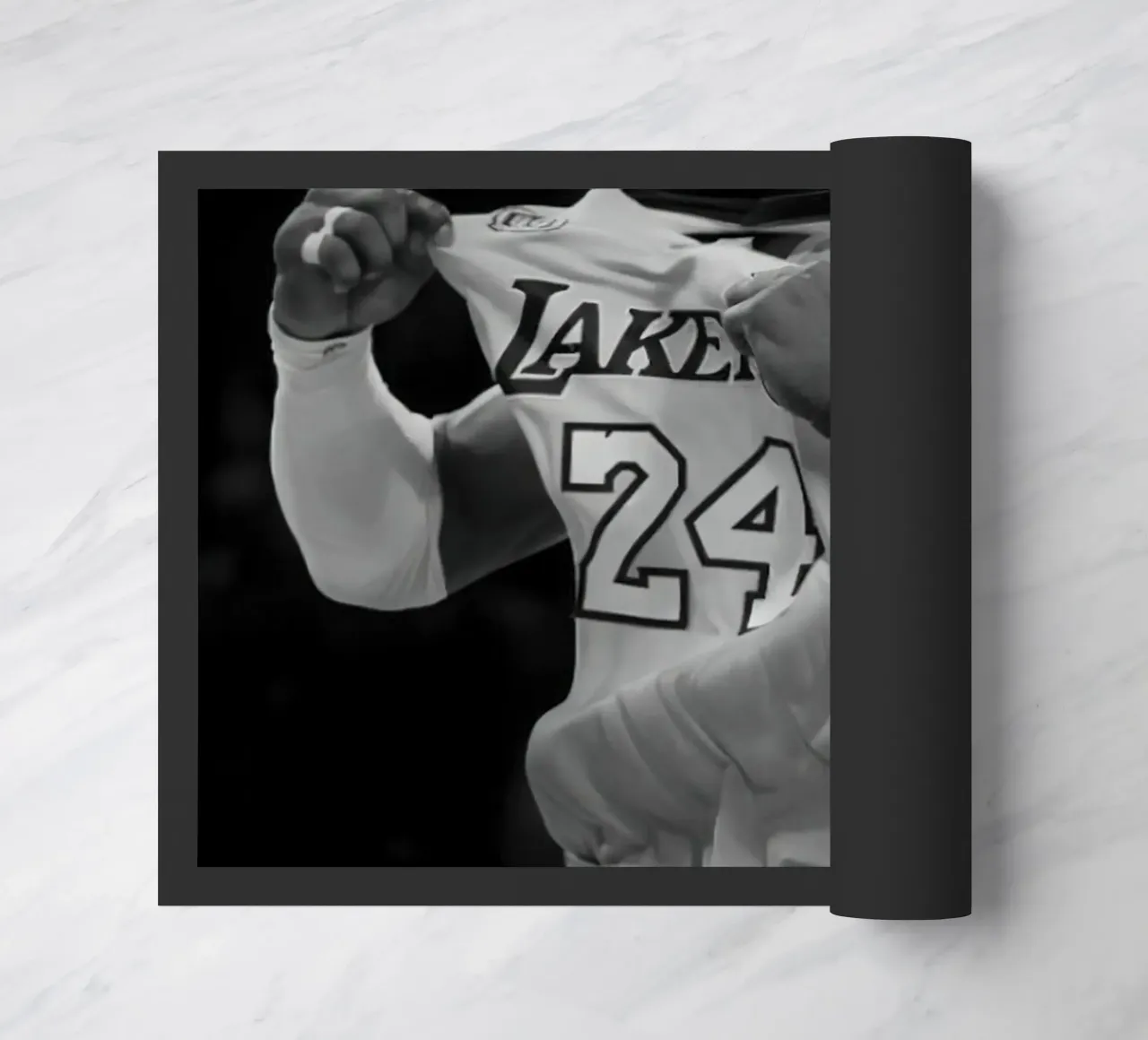 Kobe Bryant 24 in bianco e nero zerbino da maryde shop