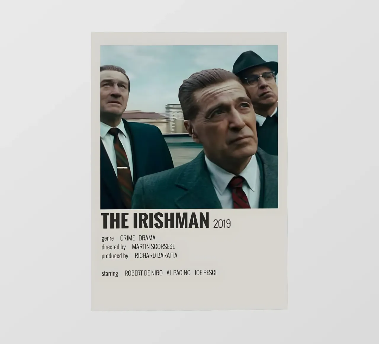 THE IRISHMAN 2019 pellicola backlit da MVFminimalist