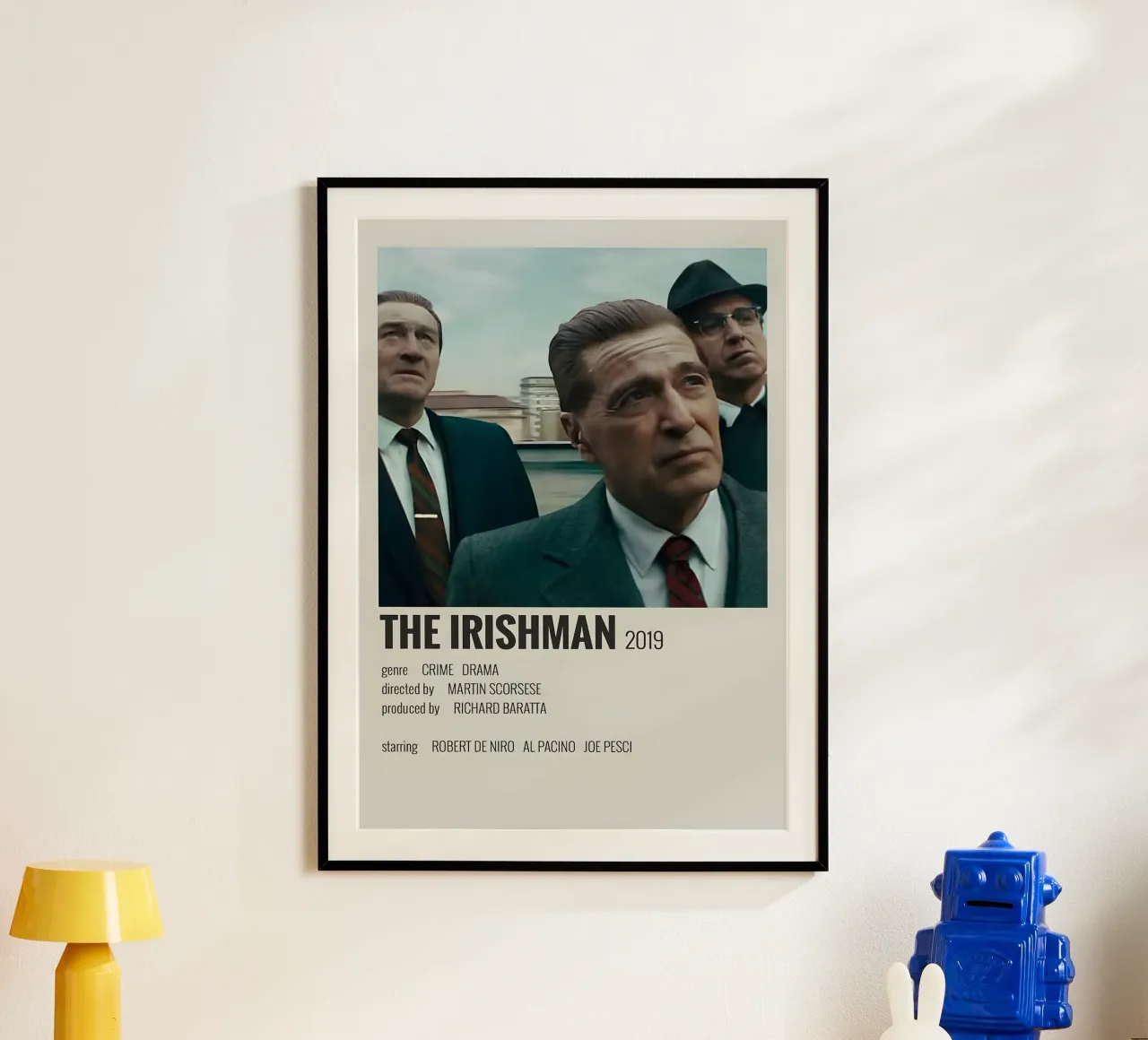THE IRISHMAN 2019 poster con telaio in alluminio da MVFminimalist