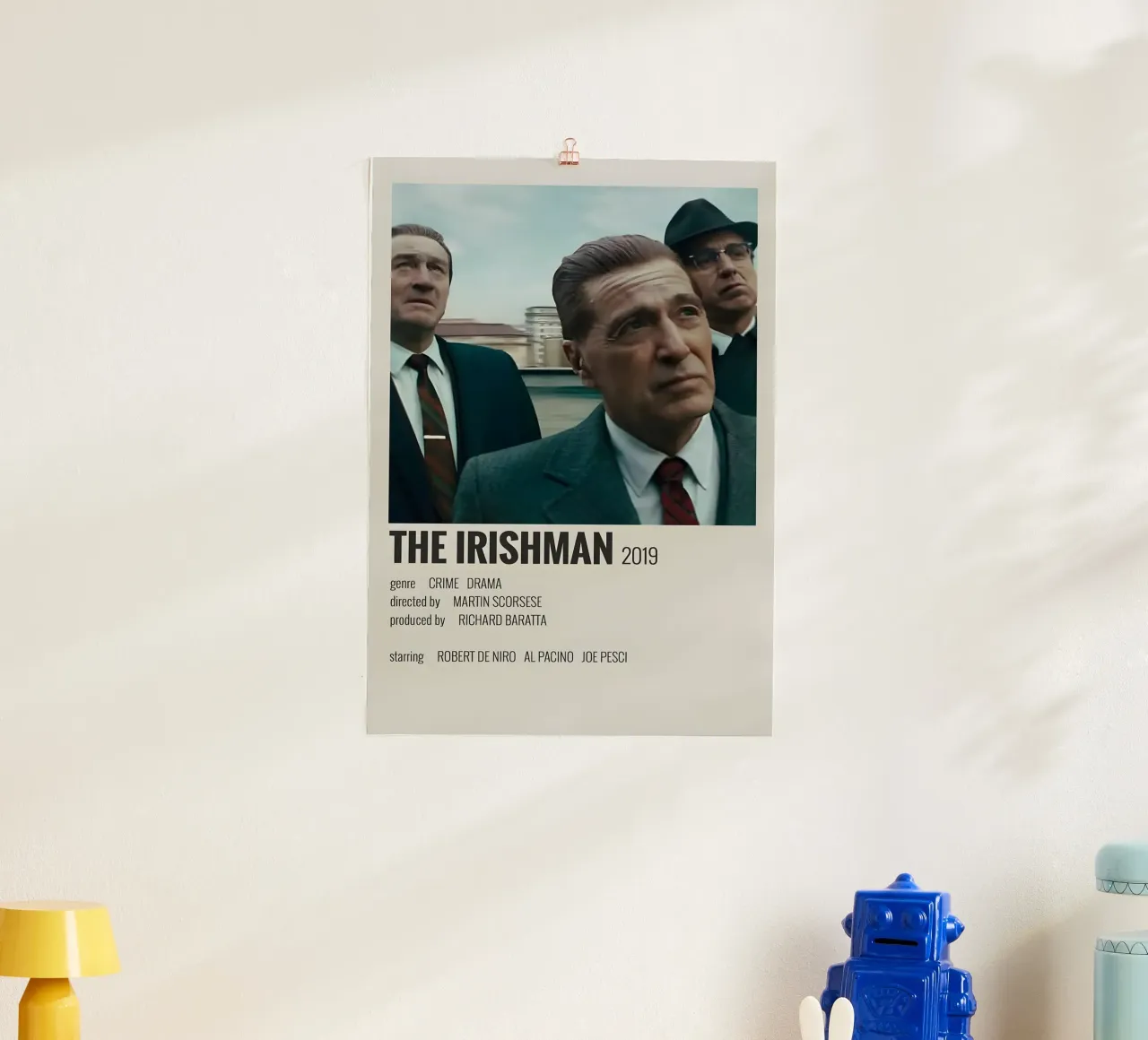 THE IRISHMAN 2019 poster con telaio in alluminio da MVFminimalist