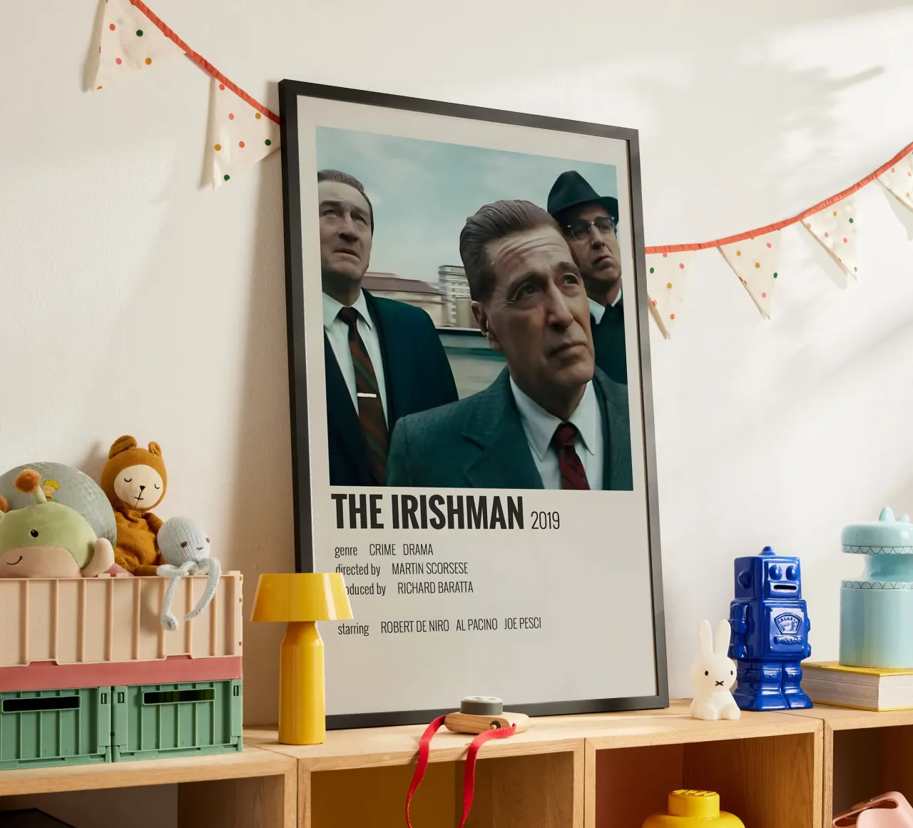 THE IRISHMAN 2019 poster con telaio in alluminio da MVFminimalist