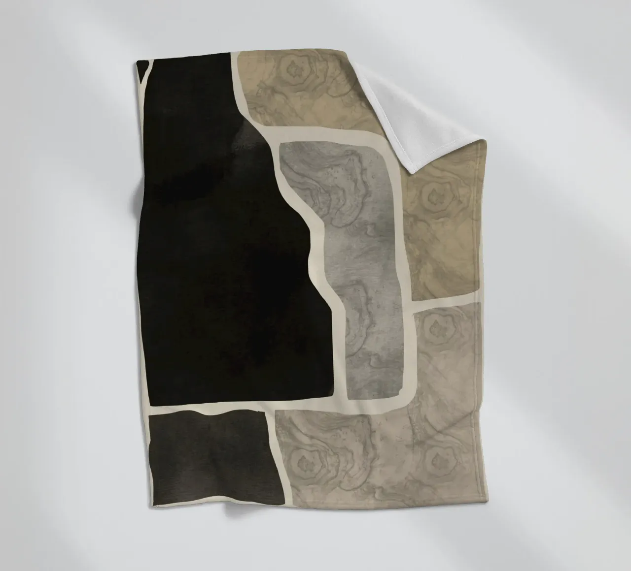 Collage di forme strutturate ritagliate 04 coperta in pile da Little Dean