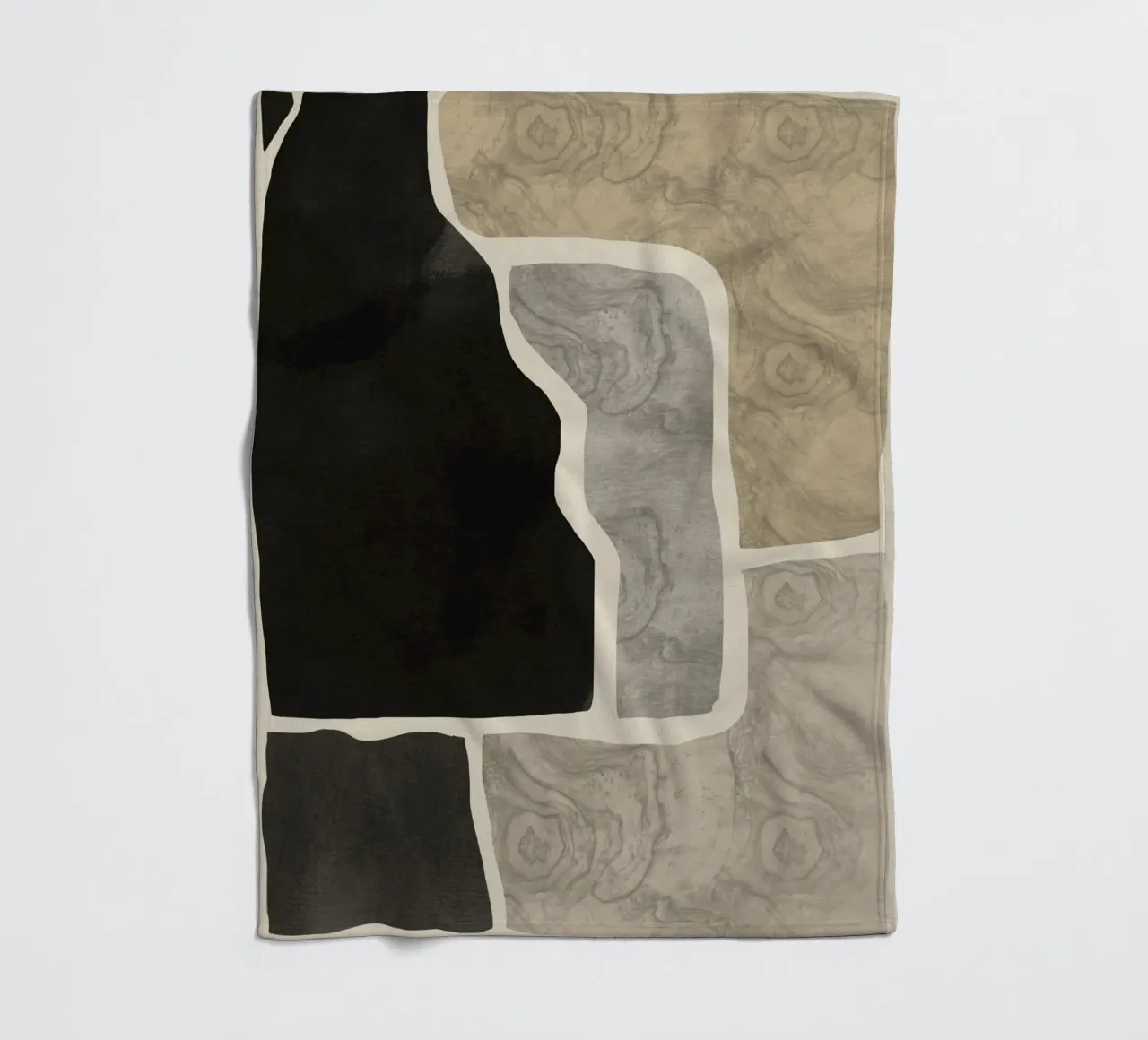 Collage di forme strutturate ritagliate 04 coperta in pile da Little Dean