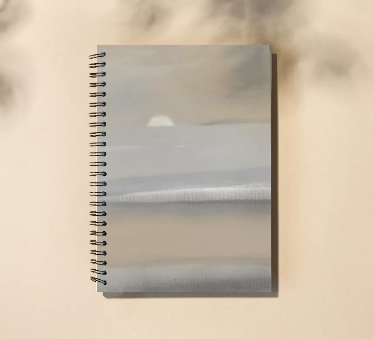 Mistig strand notitieboek met spiraal van Little Dean