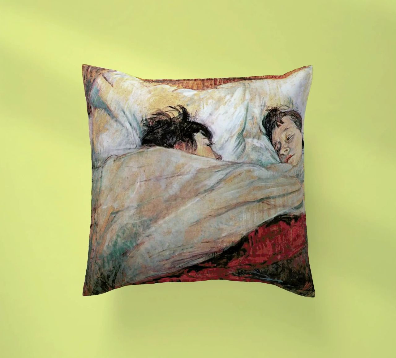 Toulouse-Lautrec - In Bed coussin de Vintage by JUNIQE