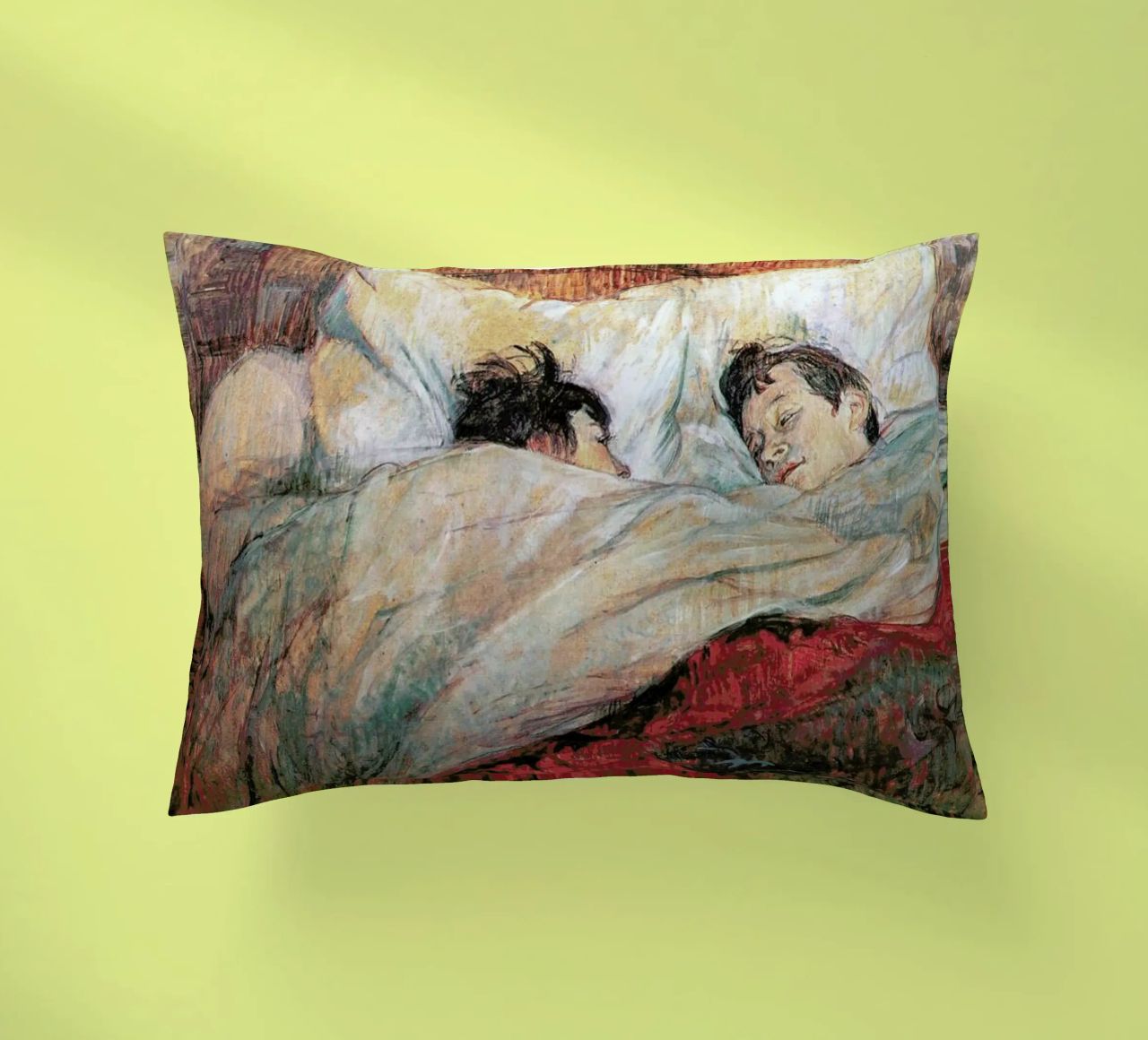 Toulouse-Lautrec - In Bed coussin de Vintage by JUNIQE