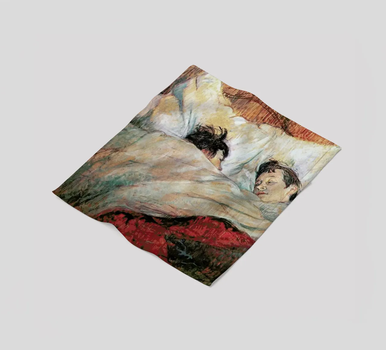 Toulouse-Lautrec - In Bed fleecedeken van Vintage by JUNIQE