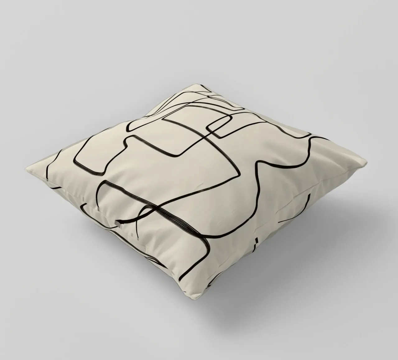 Flusso di line art 06 cuscino da Little Dean
