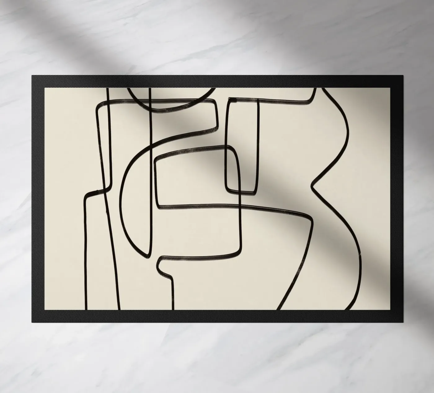 Lijnkunst flow 06 deurmat van Little Dean