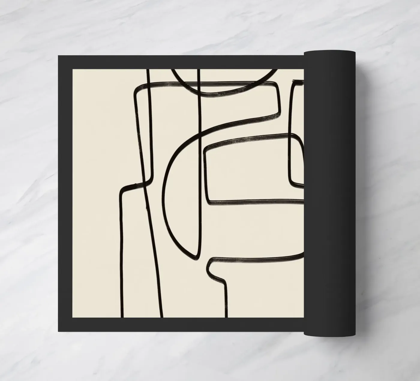 Lijnkunst flow 06 deurmat van Little Dean