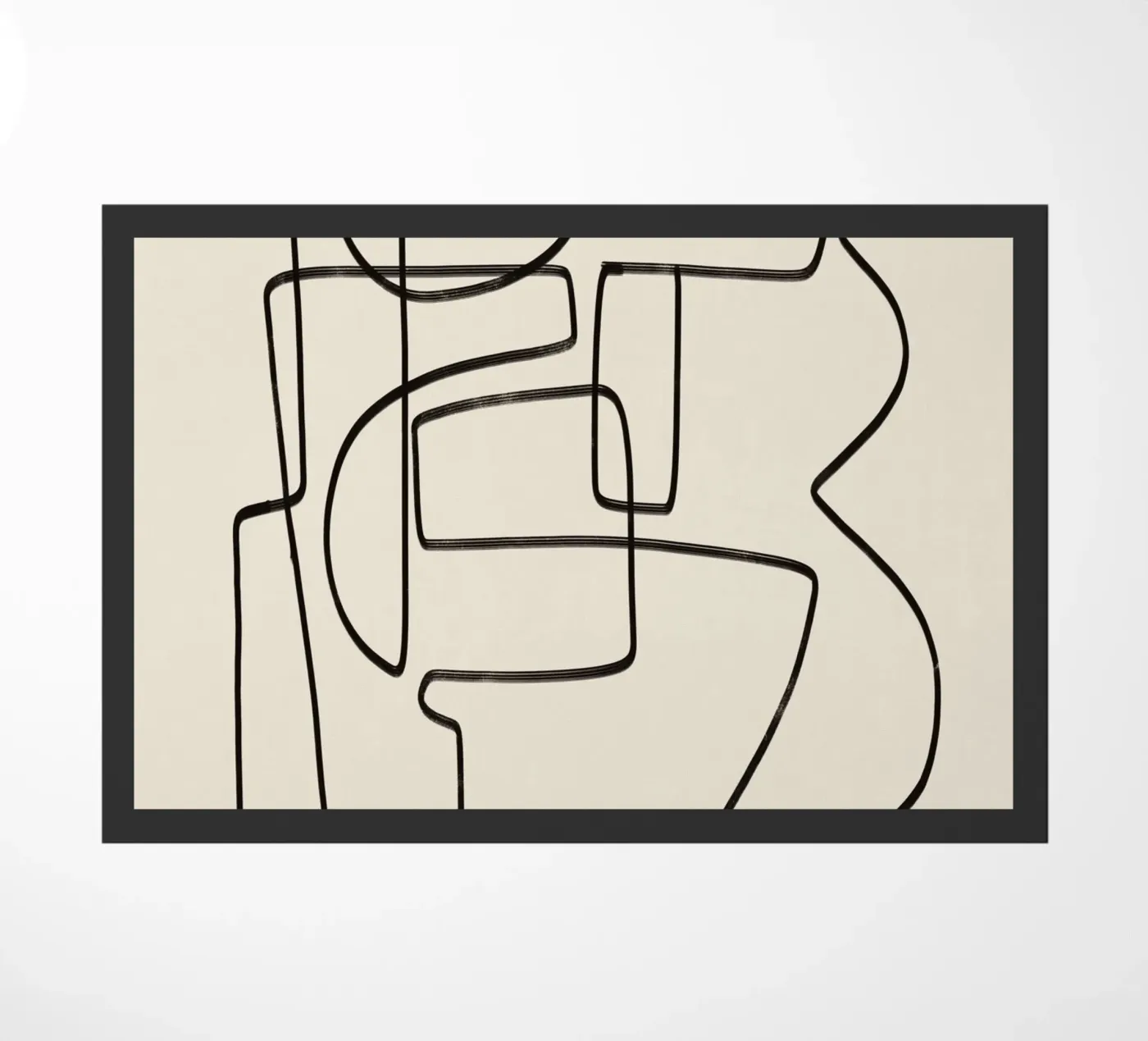 Lijnkunst flow 06 deurmat van Little Dean