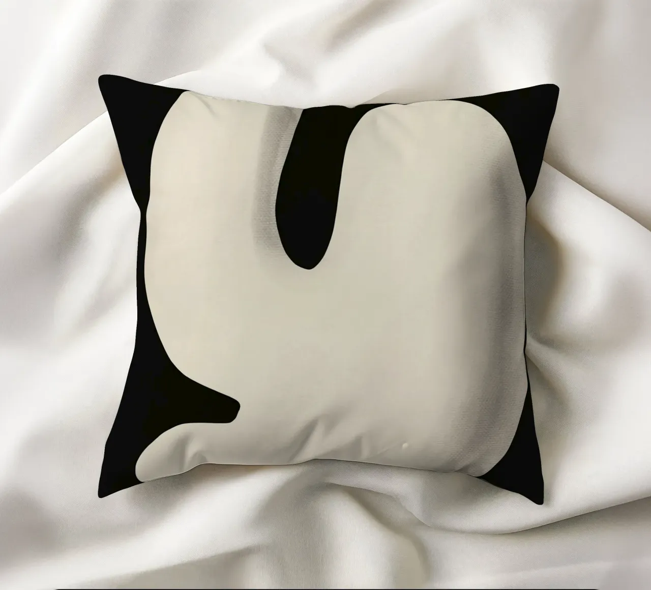 Negative space 07 decorative cushion by Little Dean