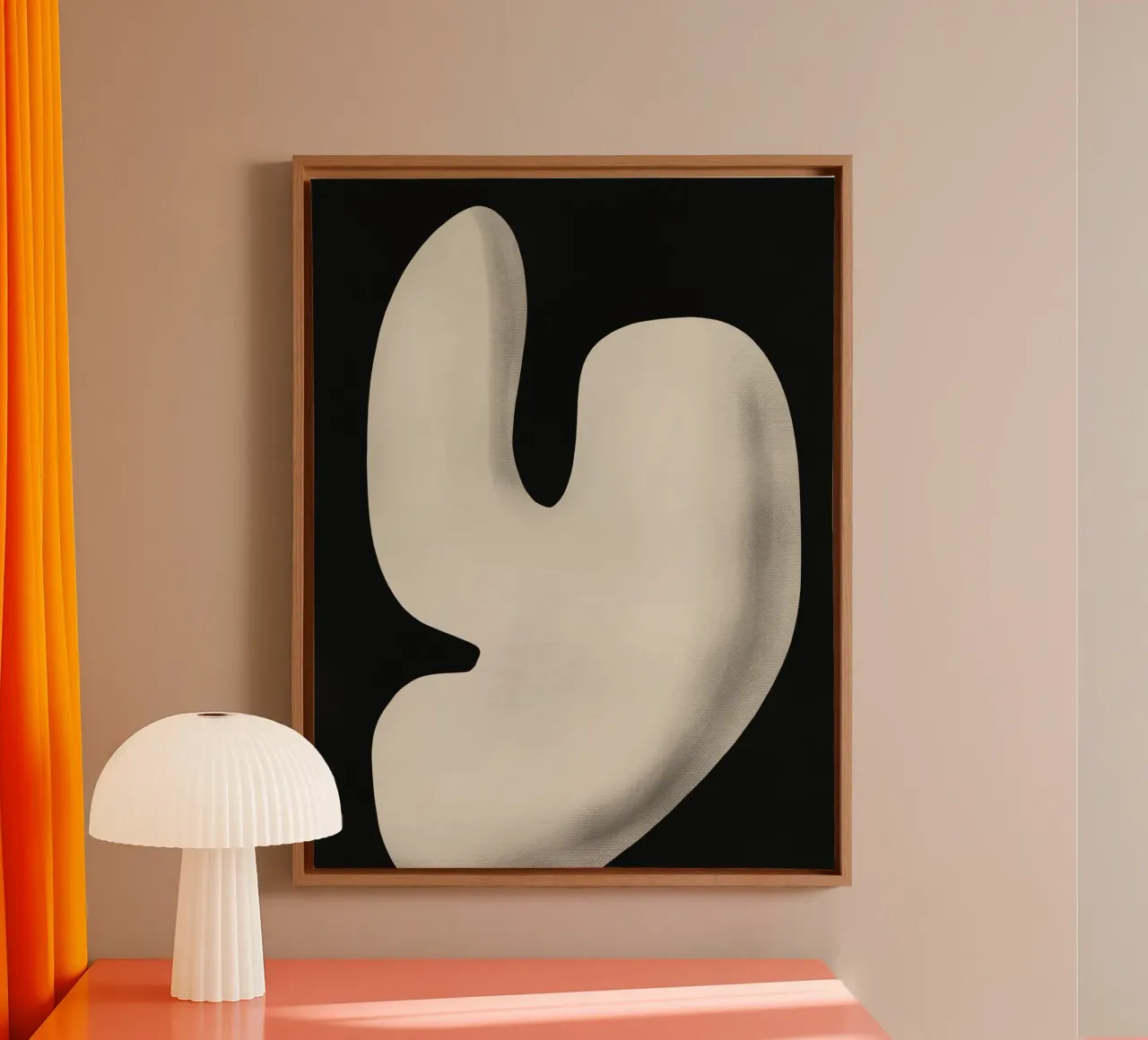 Negative space 07 canvas with Floater frame by Little Dean