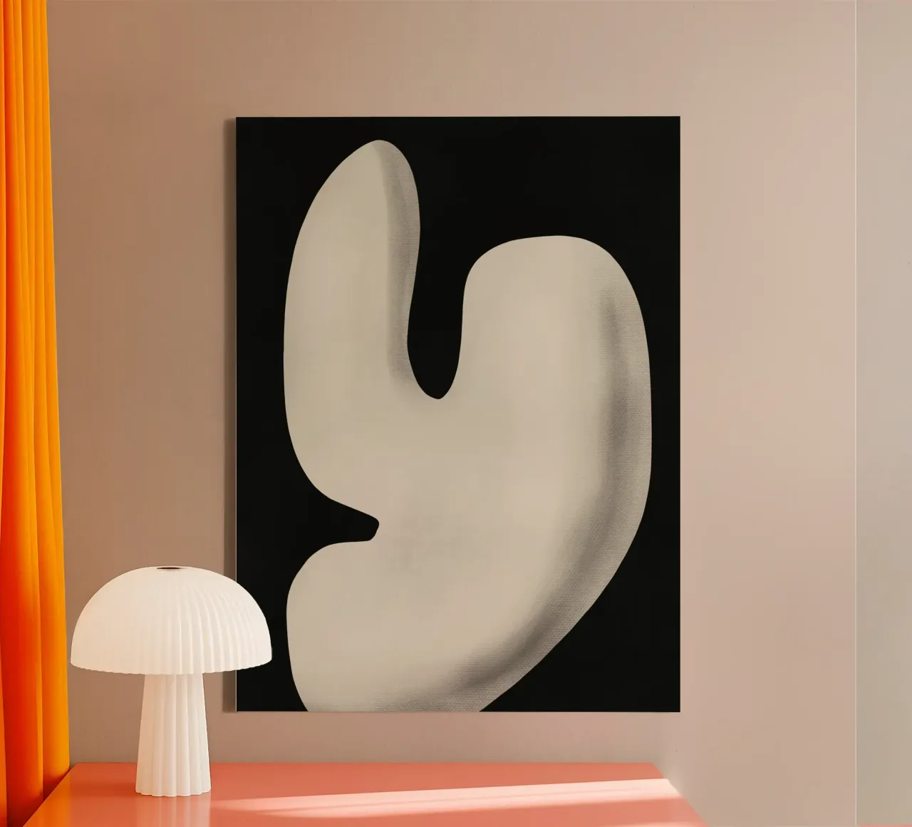Negative space 07 canvas with Floater frame by Little Dean