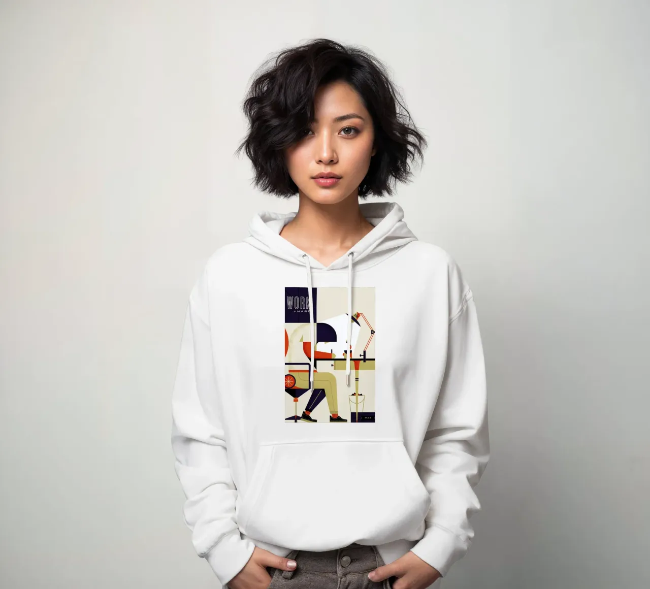 Work Hard felpa con cappuccio da Maz